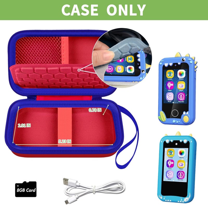 ALKOO Kids Toy Smartphone Case Compatible with Kikapabi/for Joozfee/for dancingcow/for Prysyedawn, Learning Toys Holder for Toddler Play Cell Phone, SD Card, Over 7 Years Age (Red) - Image 2